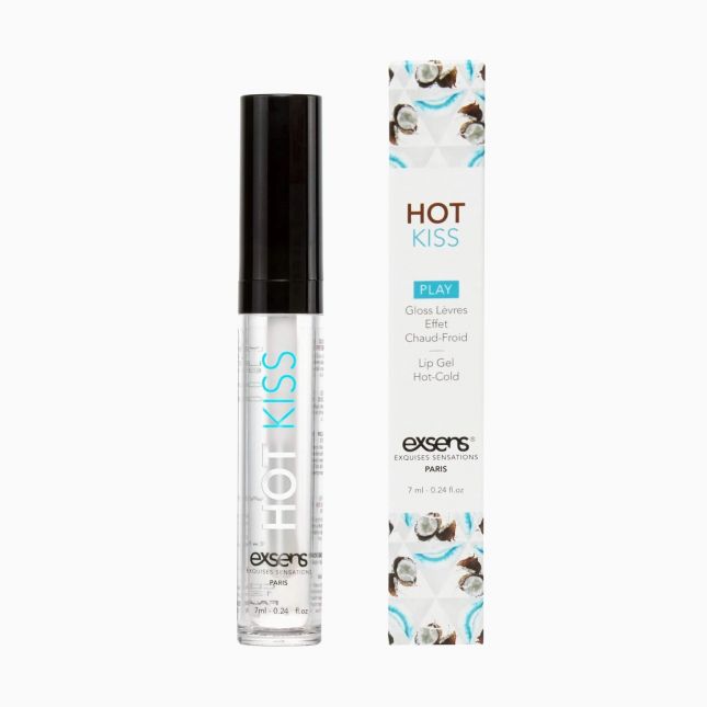 Розпродаж!!! Стимулювальний блиск для губ EXSENS Coconut Hot Kiss 7 мл (термін 01.12.2023)