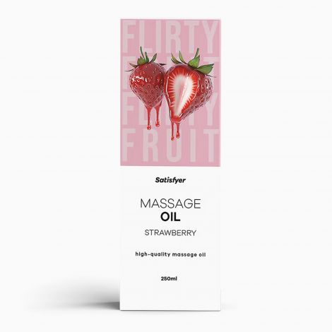 Масажна олійка - Satisfyer Massage Oil Strawberry, 250 мл