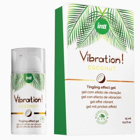 Жидкий вибратор Intt Vibration Coconut Vegan (15 мл) (мятая упаковка)
