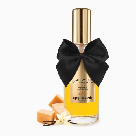 Розігрівальна олія Bijoux Indiscrets Light my Fire – Caramel&amp;Sea salt