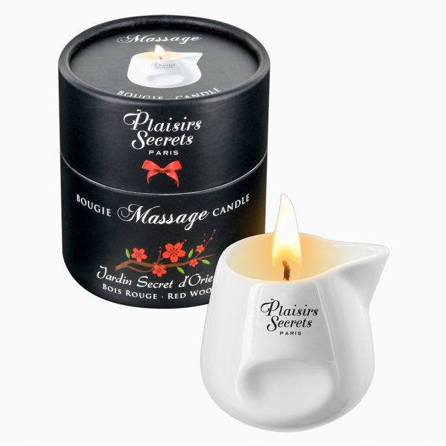Массажная свеча - Plaisirs Secrets Red Wood, 80 мл