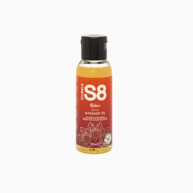 S8 Massage Oil массажное масло расслабляющее зеленый чай и сирень, 50 мл