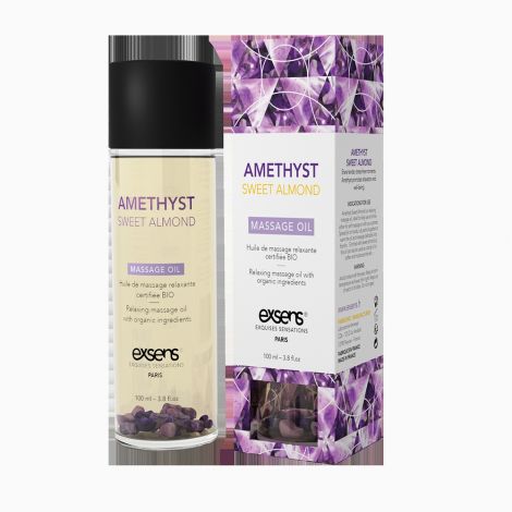 Распродажа! Массажное масло EXSENS Amethyst Sweet Almond (расслабляющее) 100мл (срок годн. 02.2021)