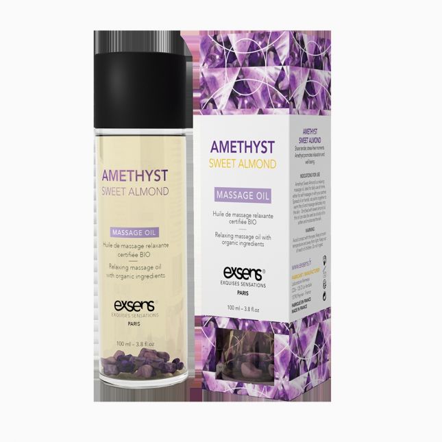 Распродажа! Массажное масло EXSENS Amethyst Sweet Almond (расслабляющее) 100мл (срок годн. 02.2021)