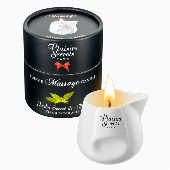 Массажная свеча - Plaisirs Secrets Ylang Patchouli, 80 мл