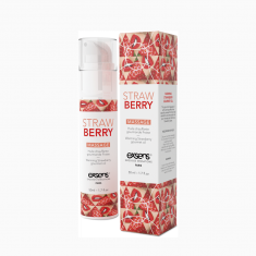 Масажна олія EXSENS Strawberry 50 мл розігрівальна, без цукру, без парабенів, їстівна