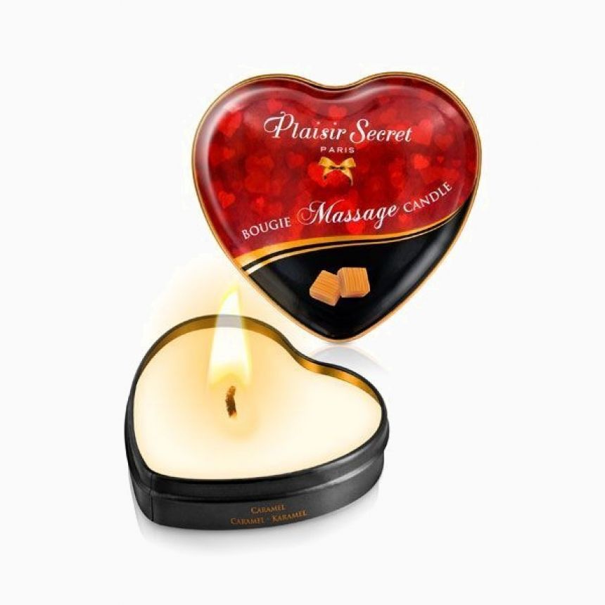 Розпродаж!!! Масажна свічка-серце Plaisirs Secrets Caramel (35 мл) (термін 04.2026) Розпродаж!!! Масажна свічка-серце Plaisirs Secrets Caramel (35 мл) (термін 04.2026)