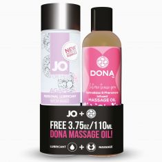 Набор смазка плюс массажный гель бесплатно System JO Agape (120 мл) + DONA Flirty Massage (110 мл)