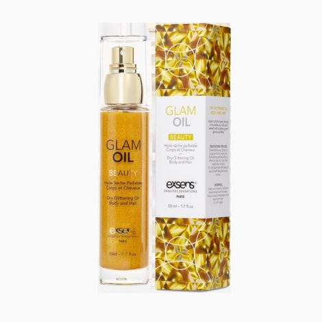 Распродажа! Масло для тела с блеском EXSENS Glam Oil 50мл, с маслом миндаля (03.2021)