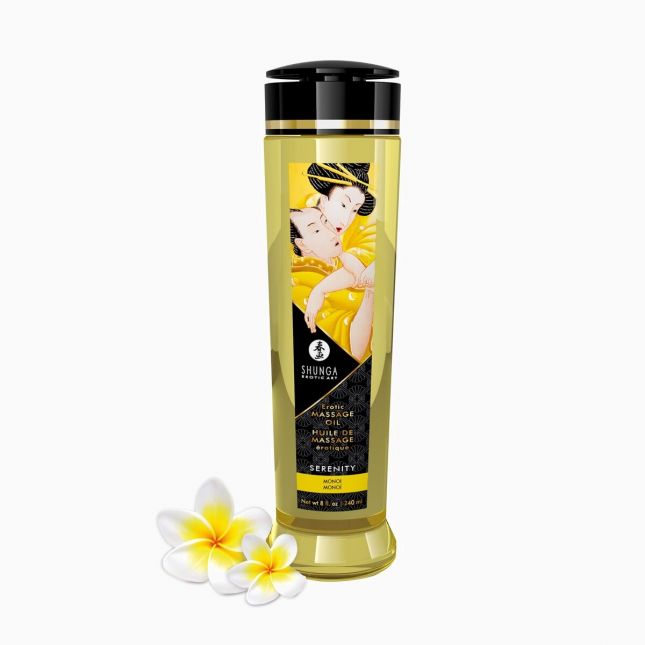 Масажна олія Shunga Serenity – Monoi (240 мл) натуральна зволожувальна