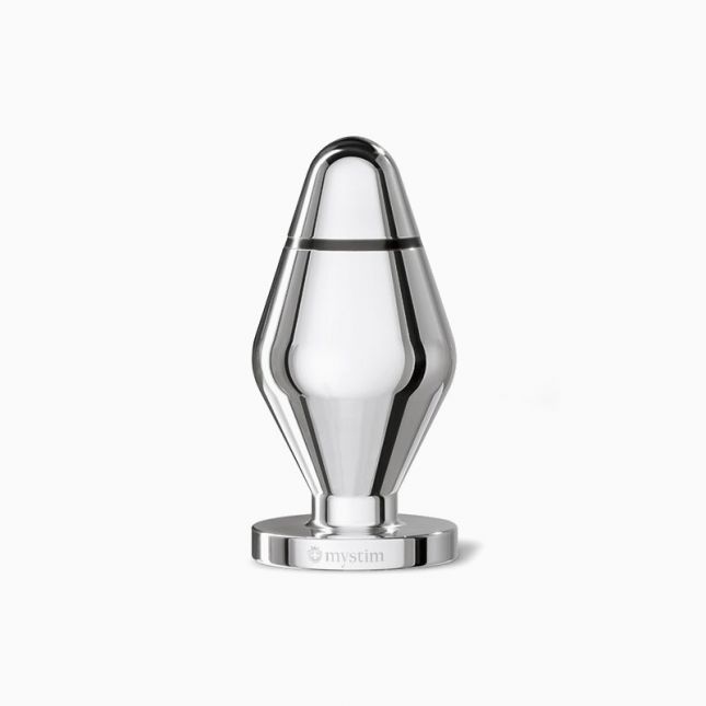 Металева анальна пробка Mystim Big John для електростимулятора, діаметр 6,5 см