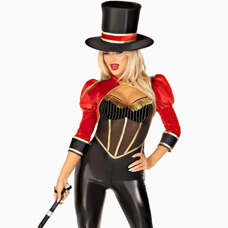 Костюм циркачки Leg Avenue Circus Ringmaster Diva Catsuit M