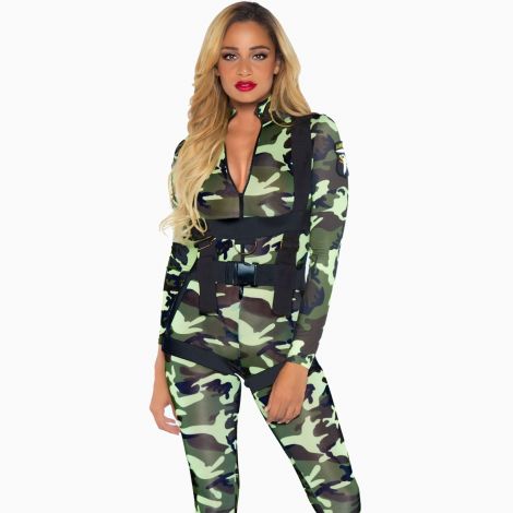 Еротичний костюм десантниці Leg Avenue Pretty Paratrooper L, комбінезон, портупея