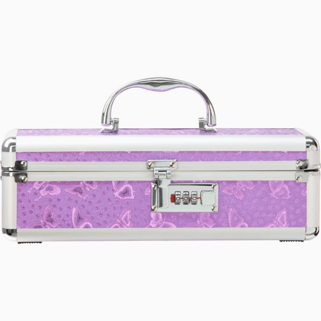 Кейс для зберігання секс-іграшок BMS Factory - The Toy Chest Lokable Vibrator Case Purple з кодовим