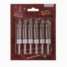 Свічки у вигляді пеніса Penis Candles Brown, 6 шт.