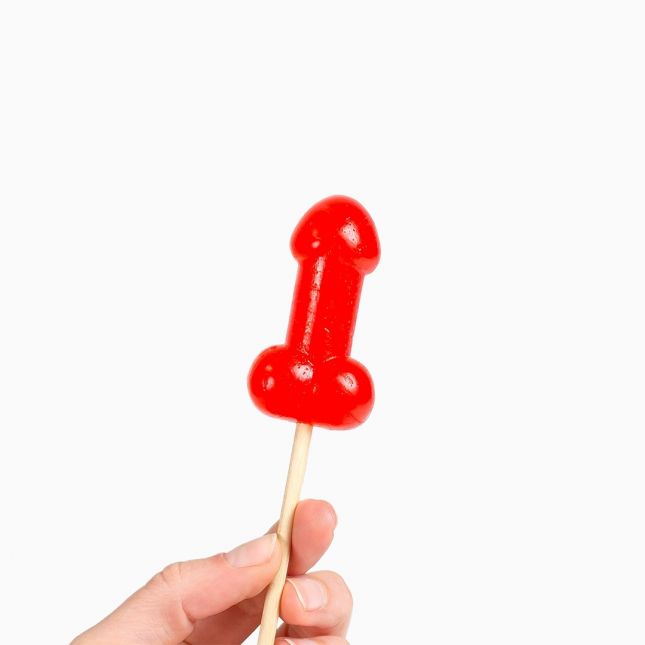 Льодяник - Cherry Candy Penis Lollipop With Spicy Warming Effect, 25 г