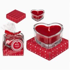 Свічка у склі Heart, 8 х 8 см