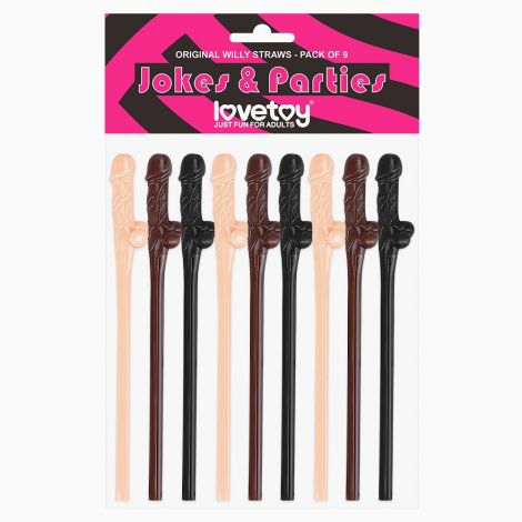 Трубочки - Original Willy Straws Flesh/Brown, 9 шт.