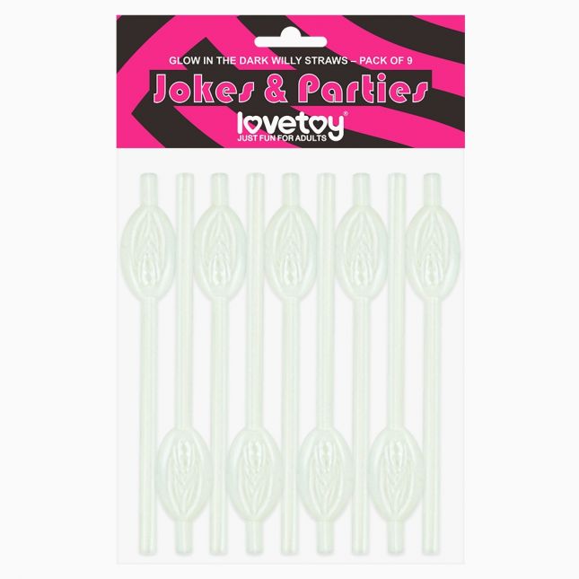 Трубочки - Glow in the Dark Pussy Straws, 9 шт.
