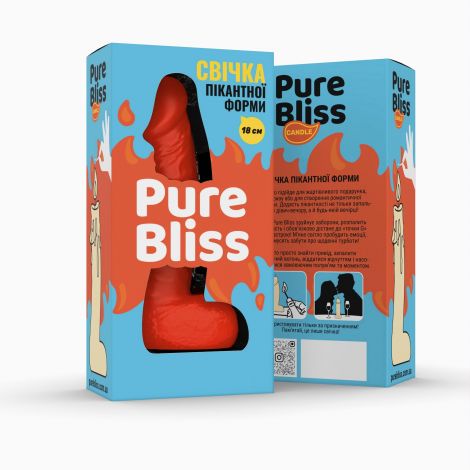 Свічка член Pure Bliss 18 см Orange