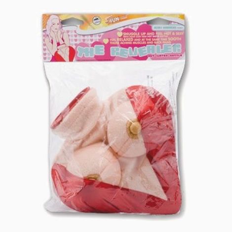 Різне - The Revealer Boobie Hot Water Bottle, Warmeflasche, червоний