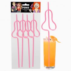 Коктейльные трубочки - Penis Straws, 4 шт.