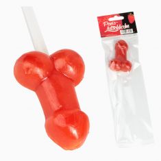 Конфета - Penis-Strohhalm-Lolly Red