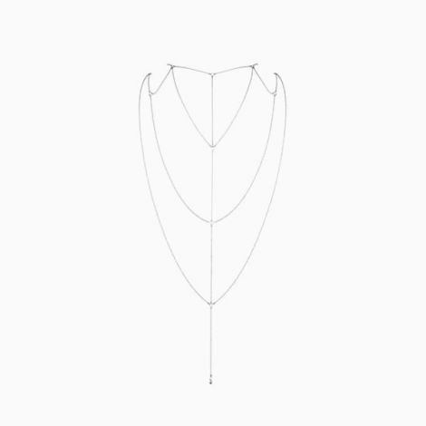 Ланцюжок для спини Bijoux Indiscrets Magnifique Back and Cleavage Chain - Silver, прикраса для тіла