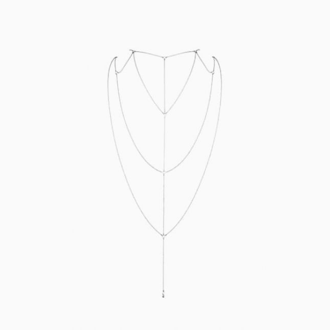 Ланцюжок для спини Bijoux Indiscrets Magnifique Back and Cleavage Chain - Silver, прикраса для тіла
