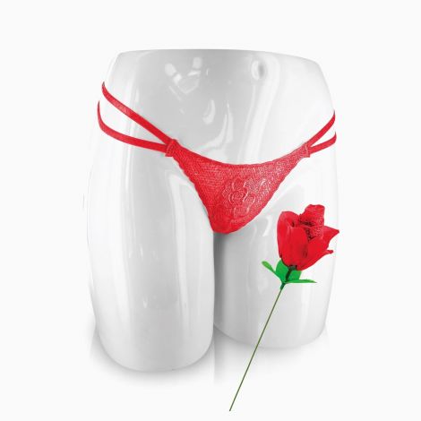 Мереживні трусики у вигляді троянди Fun Novelties Rose You Red