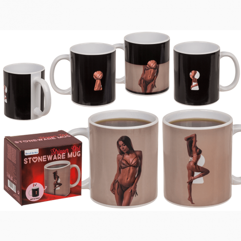 Чашка з термоефектом Stoneware Mug Stripper Girl, 300 мл
