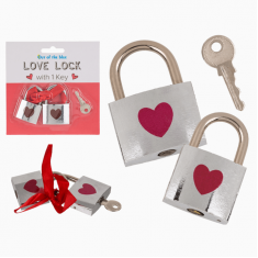 Металеві замочки з ключиком Love Lock, 4,7 см і 5 см