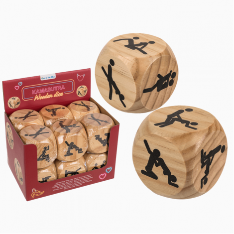 Дерев'яний кубик Kama Sutra Wooden Dice, 6x6 см