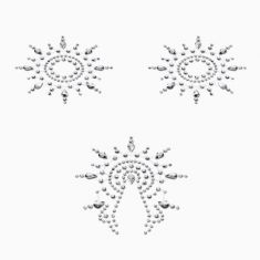 Пестіс з кристалів Petits Joujoux Gloria set of 3 - Silver, прикраса на груди та вульву