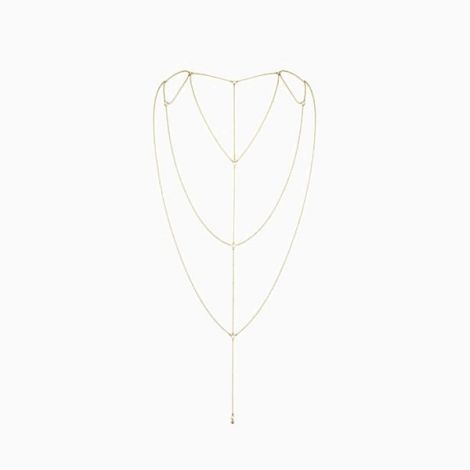 Ланцюжок для спини Bijoux Indiscrets Magnifique Back and Cleavage Chain - Gold, прикраса для тіла