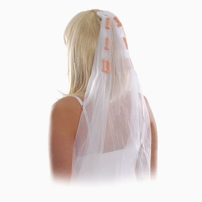 Фата с пенисами Bachelorette Party Pecker Veil