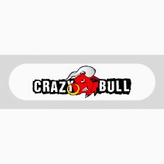 Рекламний банер - Crazy Bull, White, 44×11.5 см