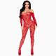 Бодістокінг Leg Avenue Crotchless Fishnet Bodystocking One Size Red