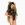 Боди Penthouse Be Mine S/L Black, вырез на спинке, имитация стреп в виде геометрического рисунка