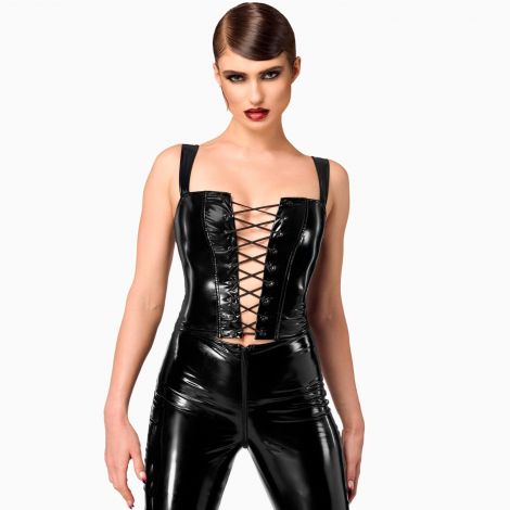 Корсет Noir Handmade F379 Dominae Frontbind PVC Corset Top M