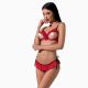 Комплект белья Passion Exclusive CHERRY SET OpenBra XXL/XXXL, red, открытый лиф, трусики-юбочка