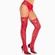 Колготки Leg Avenue Net Stockings with Attached Garter Belt One Size Red Колготки Leg Avenue Net Stockings with Attached Garter Belt One Size Red