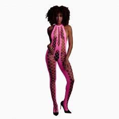 Бодістокінг - Ouch! Bodystocking With Halterneck Pink, XS/XL