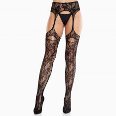 Колготки Leg Avenue Net Stockings with Attached Garter Belt One Size Black Колготки Leg Avenue Net Stockings with Attached Garter Belt One Size Black