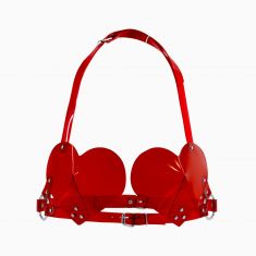 Ліф Серце Feral Feelings - Hearts Bra Red Trasparent