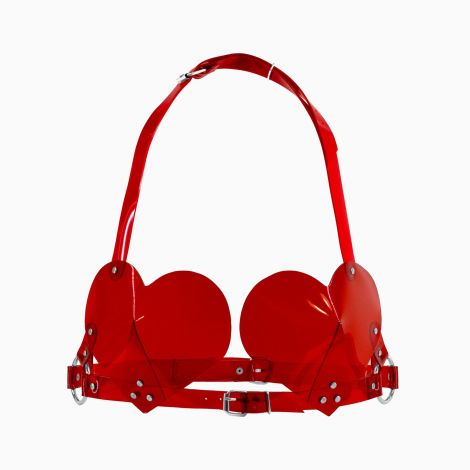 Ліф Серце Feral Feelings - Hearts Bra Red Trasparent