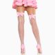 Панчохи-сітка зі швом ззаду Leg Avenue Bow back seam thigh highs One size Pink, атласний бант Панчохи-сітка зі швом ззаду Leg Avenue Bow back seam thigh highs One size Pink, атласний бант