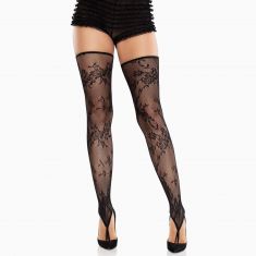 Панчохи Leg Avenue Floral Net Toe Loop Footless Thigh Highs One Size Панчохи Leg Avenue Floral Net Toe Loop Footless Thigh Highs One Size