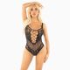 Боди Leg Avenue Rhinestone Net and Lace Bodysuit One Size, Black