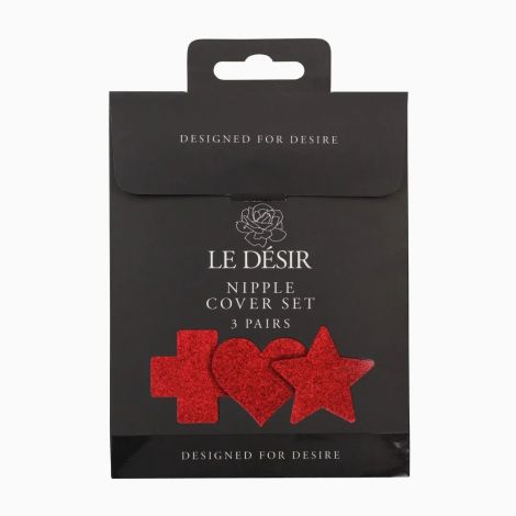 Пестіси - Le Desir Nipple Cover Set Red (3 пари)